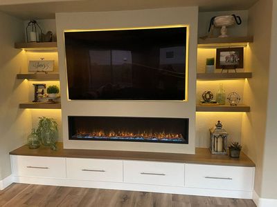 Modern Flames: Orion 60" Slim Heliovision Fireplace — primary view