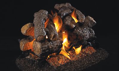 RH Peterson: Charred Royal English Oak See-Thru Logs - 18/20" — primary view