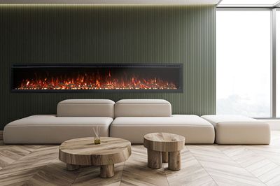 Modern Flames: Spectrum Slimline 100" Wall Mount/Recessed Fireplace — primary view