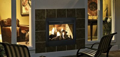 Hearth & Home Technologies: Twilight Indoor/Outdoor See-Through Fireplace — primary view