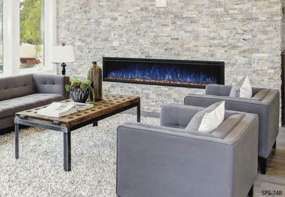 Modern Flames: Spectrum Slimline 74" Wall Mount/Recessed Fireplace — primary view