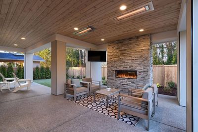 Modern Flames: Landscape Pro Slim 96" Built-in Fireplace — primary view