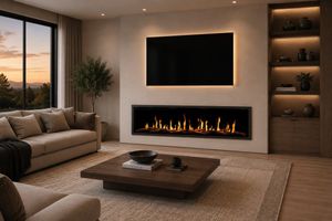 Modern Flames: Orion 76" Slim Heliovision Fireplace