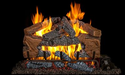 RH Peterson: Charred Cinder Split Logs - 30" — primary view
