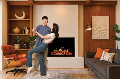 Modern Flames: Orion 54" Traditional Heliovision Fireplace — primary view