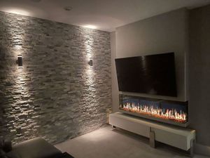 Modern Flames: Orion 76" Multi Heliovision Fireplace