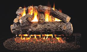 RH Peterson: Rustic Oak Designer Logs - 24"