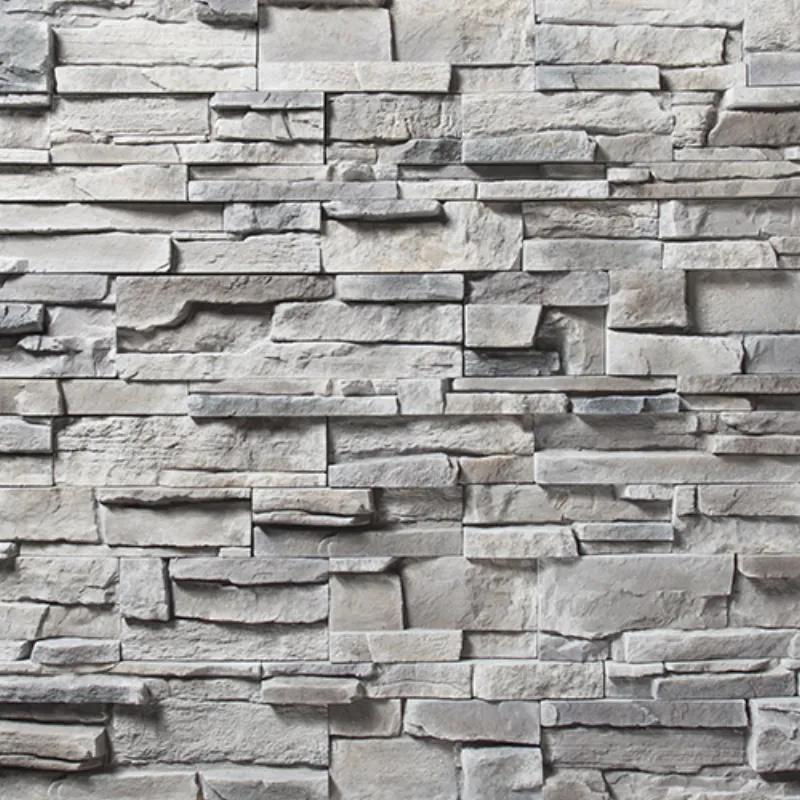 Boulder Creek FastStak stone veneer in Arctic Gray