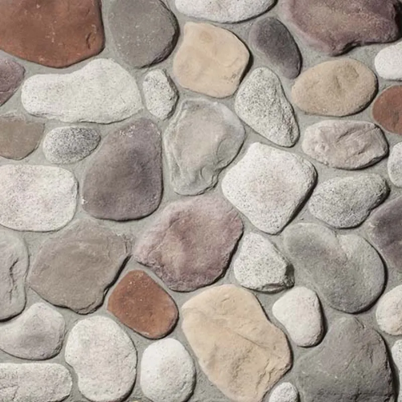 Boulder Creek River Rock stone veneer in Comfort Blend