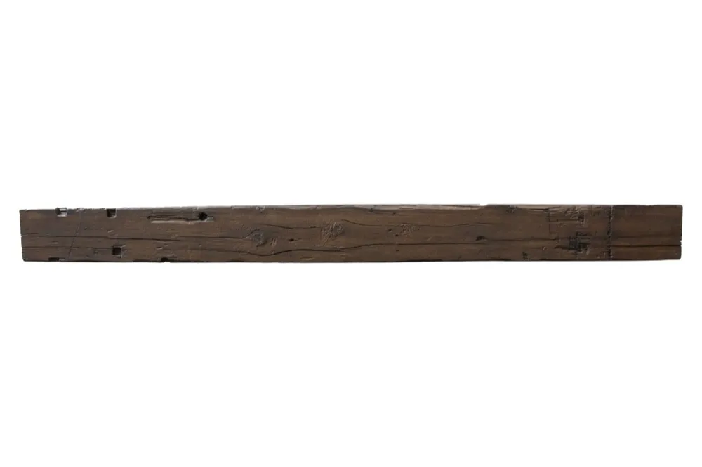 MagraHearth Rustic Barn Wood Series — non-combustible cast concrete mantel