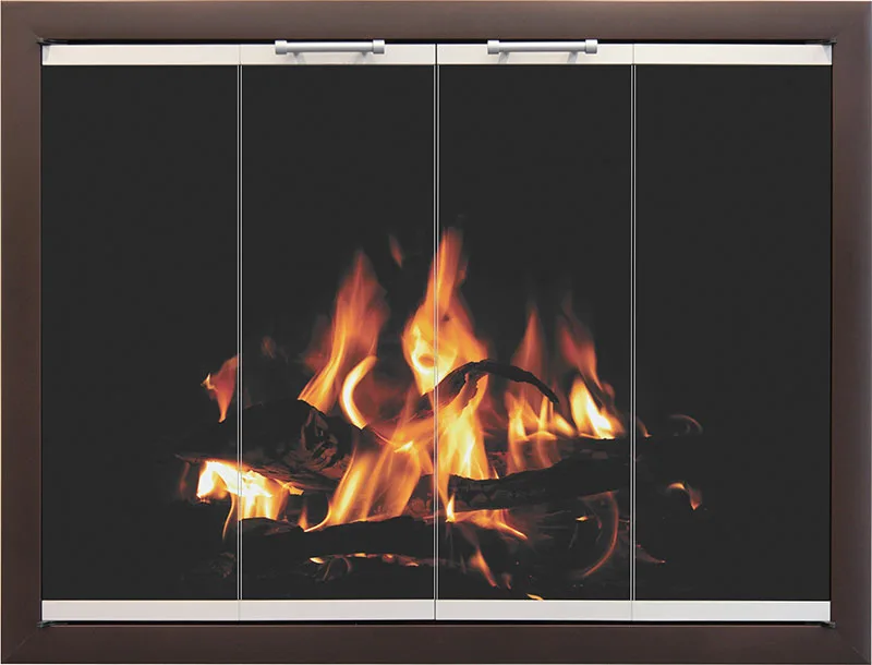 Stoll Brentwood fireplace glass door