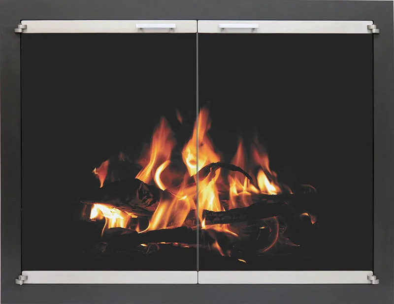 Stoll Inline fireplace glass door