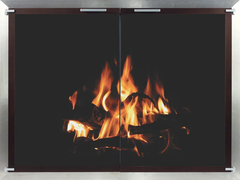 Stoll Stainless fireplace glass door