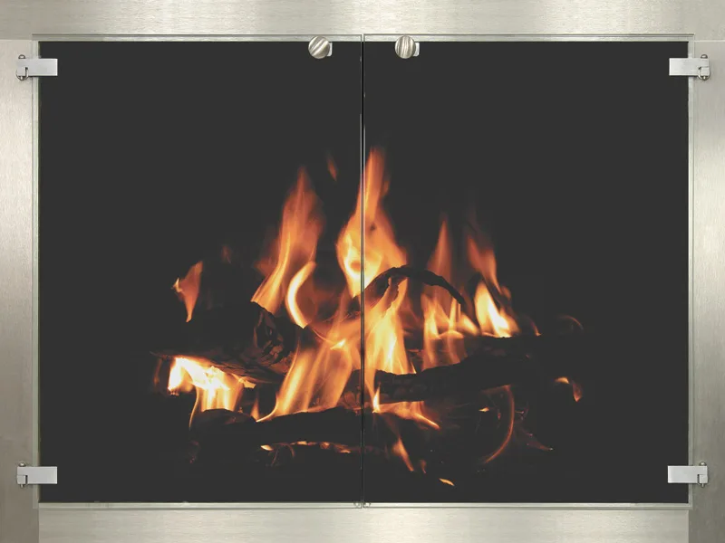 Stoll Totalview fireplace glass door