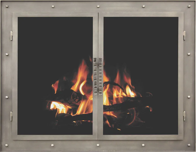 Stoll Transitional fireplace glass door